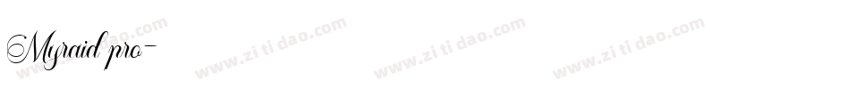 Myraid pro字体转换
